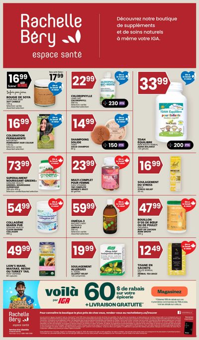Rachelle Bery Health Flyer August 21 to 27
