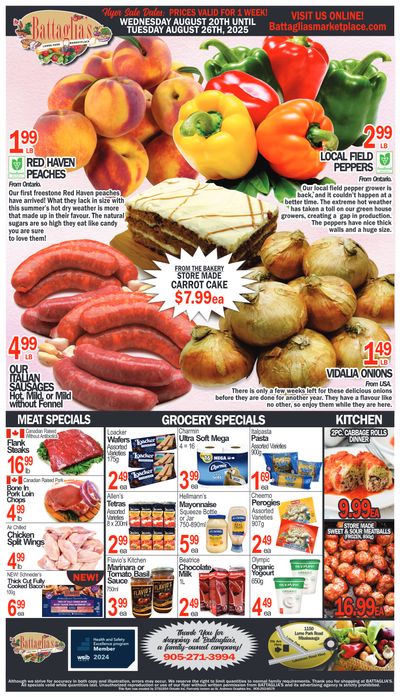 Battaglia's Marketplace Flyer August 20 to 26