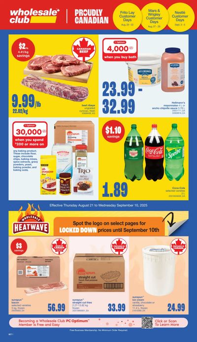 Wholesale Club (West) Flyer August 21 to September 10