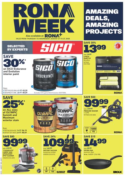 Rona & Rona+ (West) Flyer August 21 to 27
