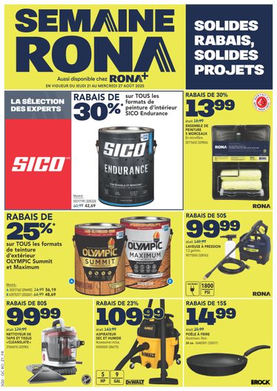 Rona & Rona+ (QC) Flyer August 21 to 27