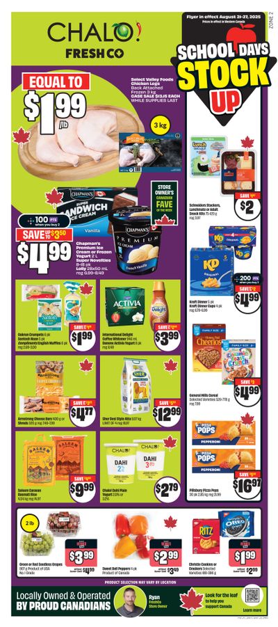 Chalo! FreshCo (West) Flyer August 21 to 27