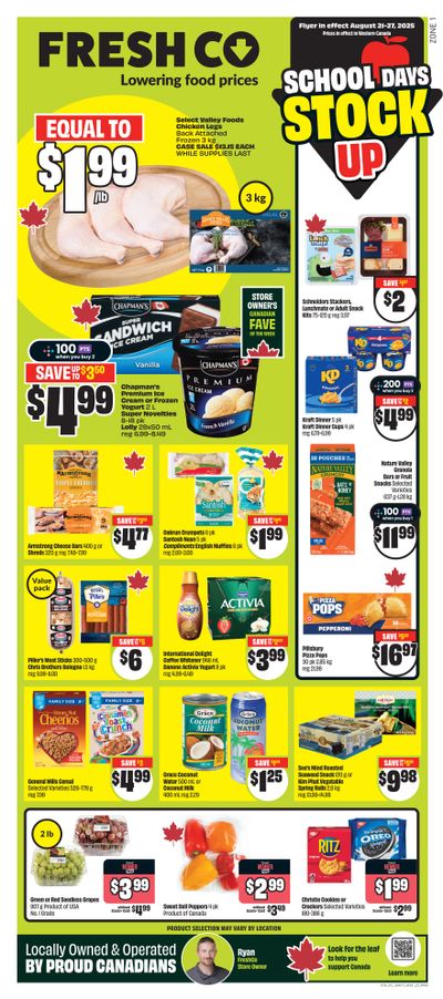 FreshCo (West) Flyer August 21 to 27