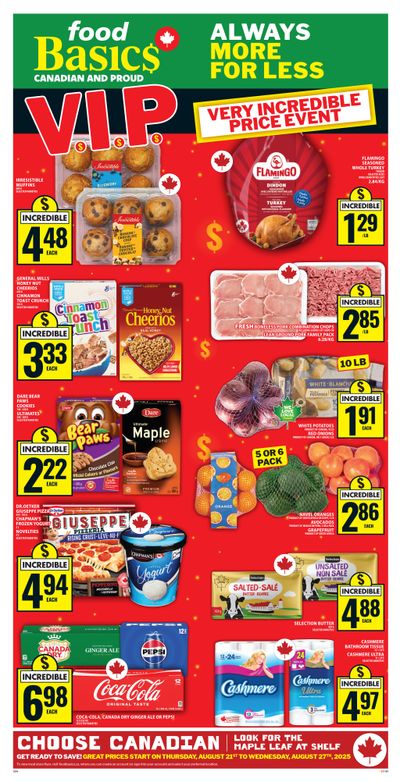 Food Basics Flyer August 21 to 27