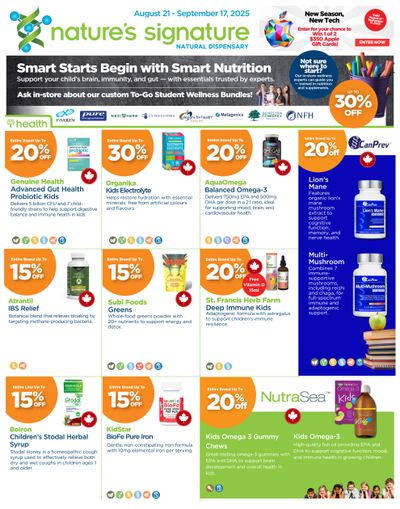 Nature's Signature Flyer August 21 to September 17