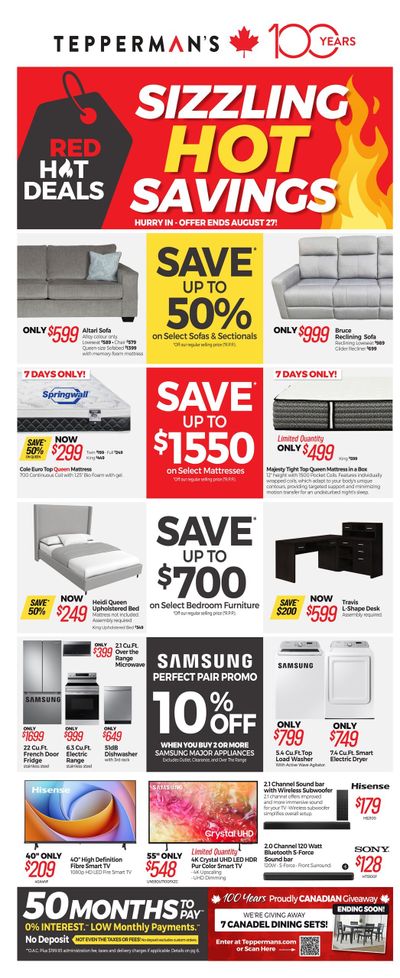 Tepperman's Flyer August 21 to 27