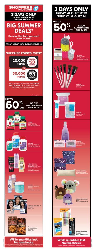 Shoppers Drug Mart (ON) Flyer August 22 to 28