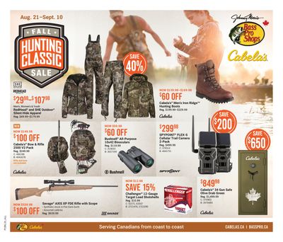 Cabela's Flyer August 21 to September 10