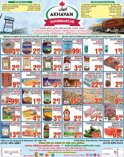 Akhavan Supermarche Flyer August 20 to 26