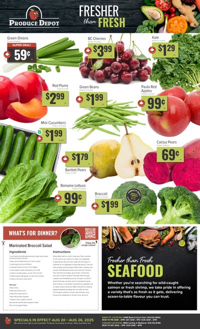 Produce Depot Flyer August 20 to 26