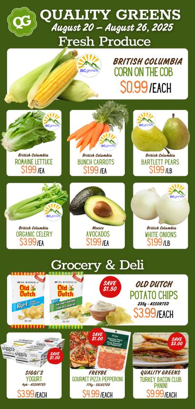 Quality Greens Flyer August 20 to 26