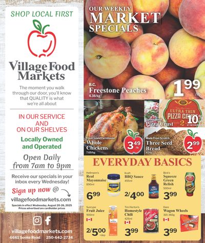 Village Food Markets Flyer August 20 to 26