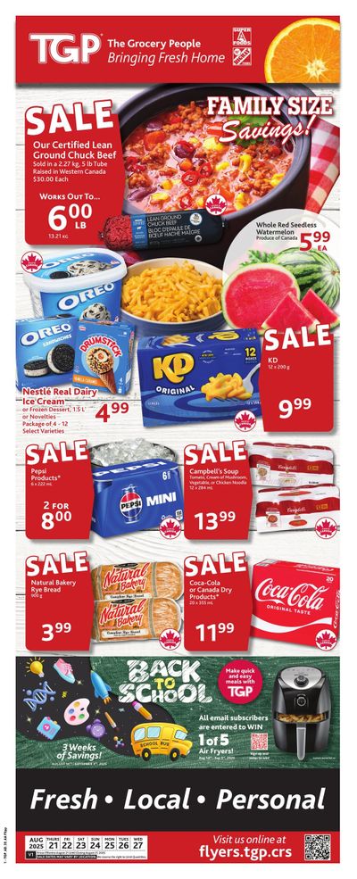 TGP The Grocery People Flyer August 21 to 27
