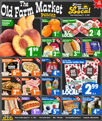 The Old Farm Market (Duncan) Flyer August 21 to 27