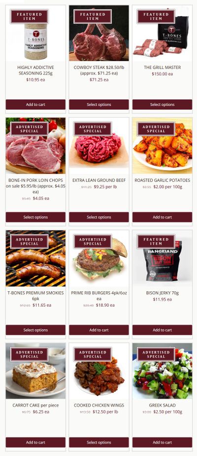T-Bone's Flyer August 20 to 26