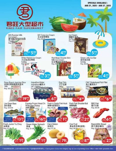 Kings Fair Supermarket Flyer August 21 to 27