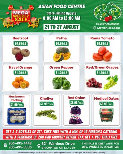 Asian Food Centre (Wanless Dr.) Flyer August 21 to 27