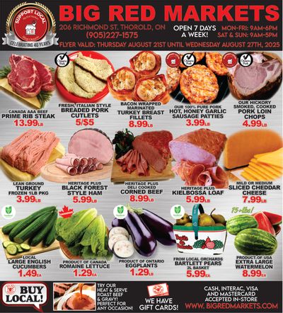 Big Red Markets Flyer August 21 to 27