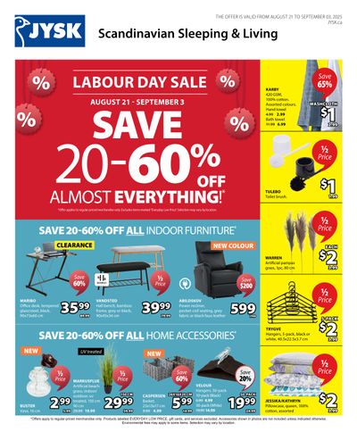 JYSK Flyer August 21 to September 3