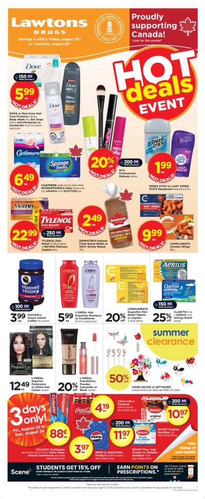 Lawtons Drugs Flyer August 22 to 28