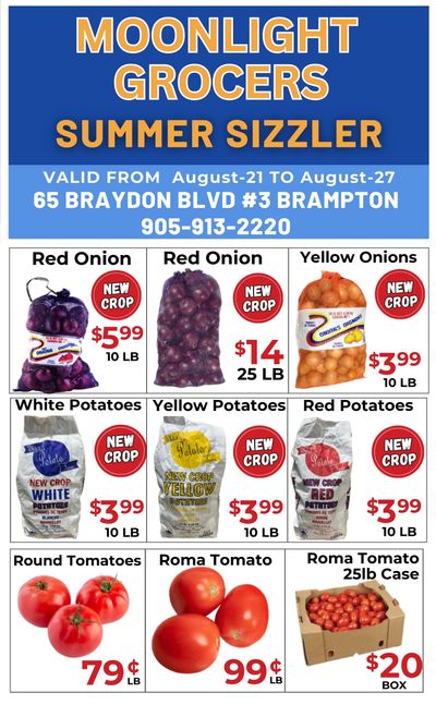 Moonlight Grocers Flyer August 21 to 27