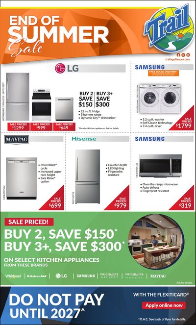 Trail Appliances (AB & SK) Flyer August 21 to 24