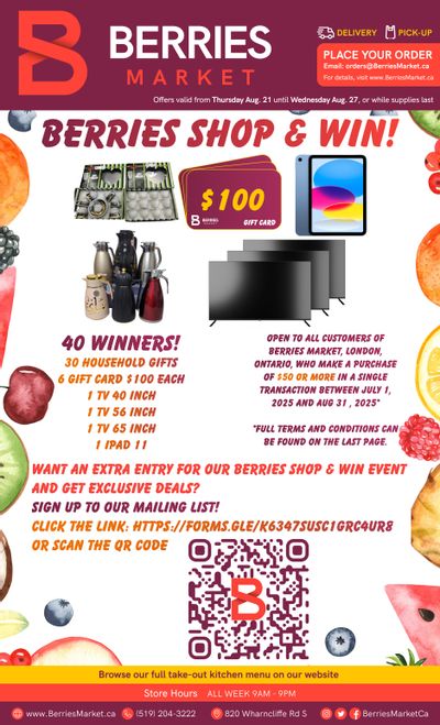 Berries Market Flyer August 21 to 27