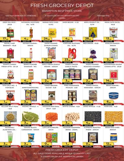 Fresh Grocery Depot Flyer August 21 to 27