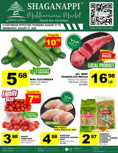 Shaganappi Mediterranean Market Flyer August 21 to 27