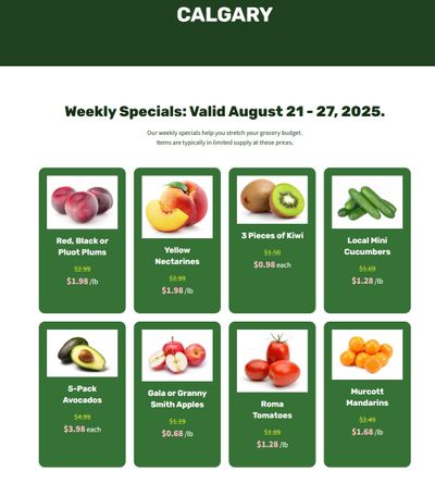 H&W Produce Flyer August 21 to 27