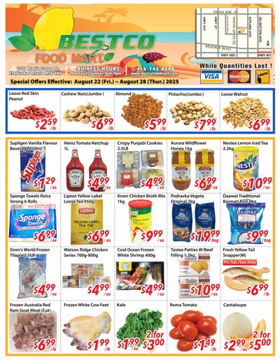 BestCo Food Mart (Etobicoke) Flyer August 22 to 28