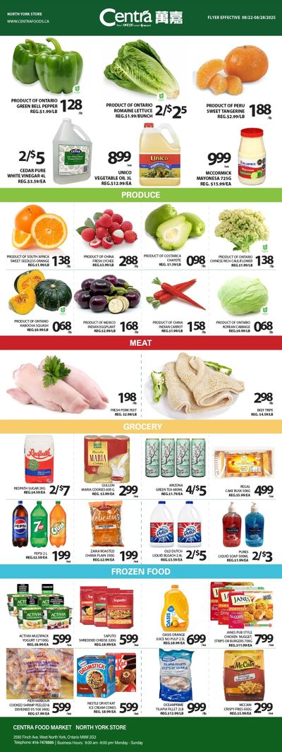 Centra Foods (North York) Flyer August 22 to 28