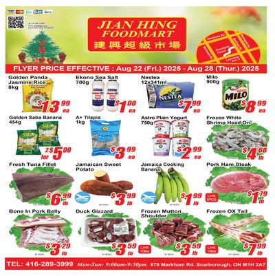 Jian Hing Foodmart (Scarborough) Flyer August 22 to 28
