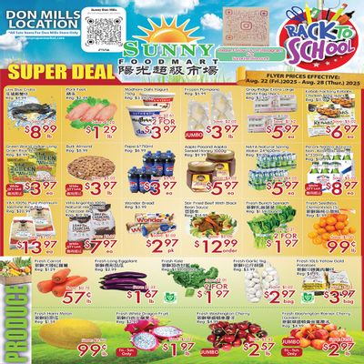 Sunny Foodmart (Don Mills) Flyer August 22 to 28