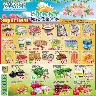 Sunny Foodmart (Markham) Flyer August 22 to 28