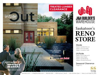 J&H Builder's Warehouse Flyer August 21 to September 10