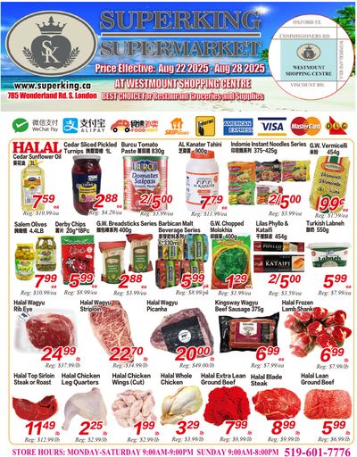 Superking Supermarket (London) Flyer August 22 to 28