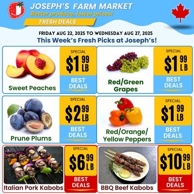 Joseph's Farm Market Flyer August 22 to 27