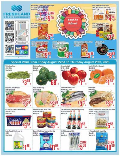 FreshLand Supermarket Flyer August 22 to 28