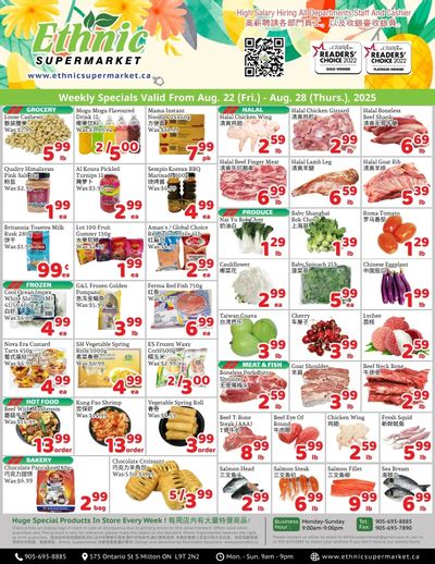 Ethnic Supermarket (Milton) Flyer August 22 to 28