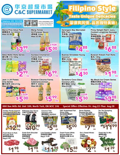 C&C Supermarket Flyer August 22 to 28