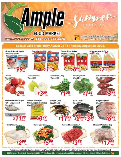 Ample Food Market (Brampton) Flyer August 22 to 28