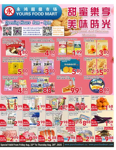 Yours Food Mart Flyer August 22 to 28
