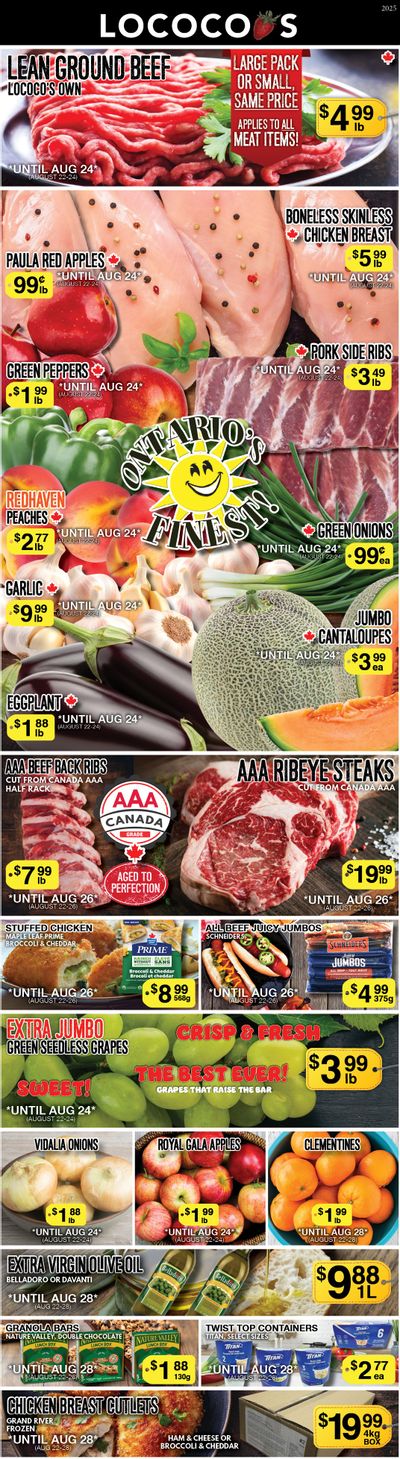 Lococo's Flyer August 22 to 26