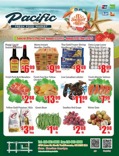 Pacific Fresh Food Market (North York) Flyer August 22 to 28