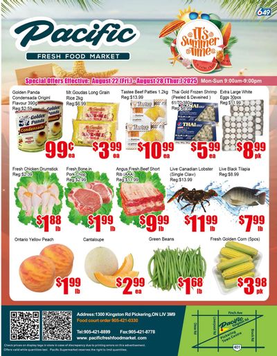 Pacific Fresh Food Market (Pickering) Flyer August 22 to 28