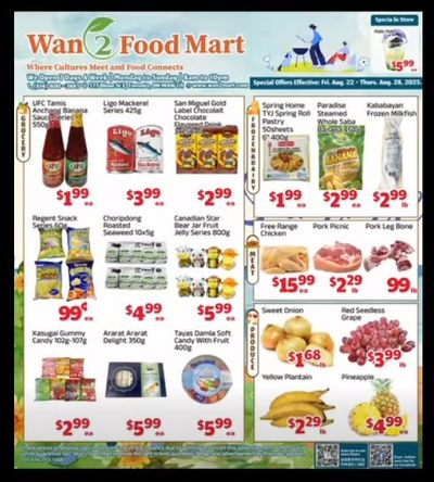 Wan 2 Food Mart Flyer August 22 to 28