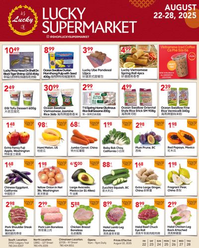 Lucky Supermarket (Edmonton) Flyer August 22 to 28