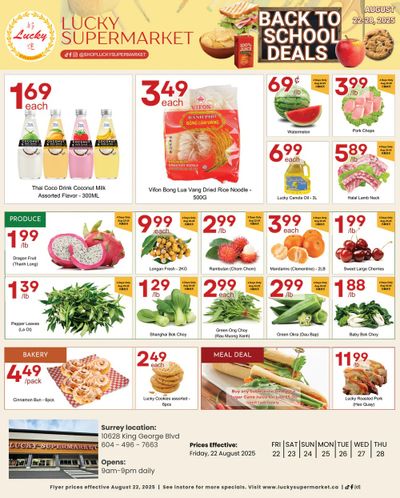 Lucky Supermarket (Surrey) Flyer August 22 to 28