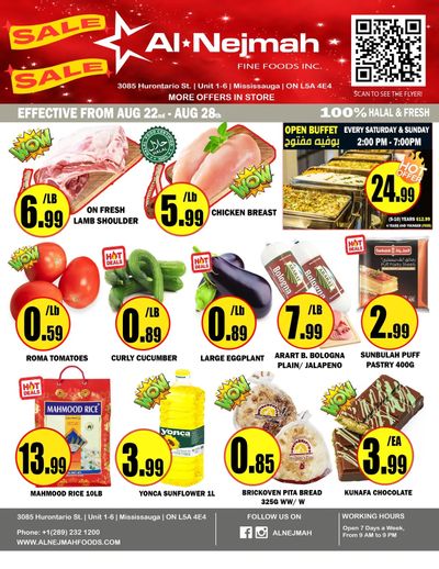 Alnejmah Fine Foods Inc. Flyer August 22 to 28